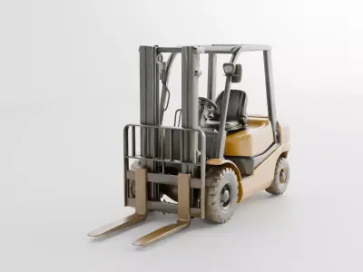 Forklift Truck Warehouse and Industrial Lifting Vehicle 3D model