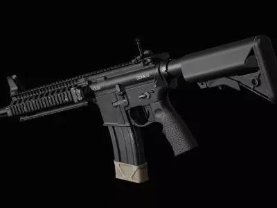 Daniel Defense MK18 Low-poly 3D model