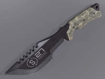 Knife-Combat-lowpoly Low-poly 3D model