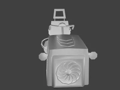 Low Poly Scooter motorcycle with air conditioning unit Free low-poly 3D model