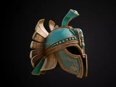 Stylized Persian Helmet - Desert Crescent 3D print model