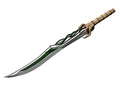 elven sword 3D model purchase
