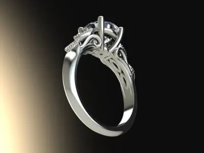 10020 person engagement ring 3D print model