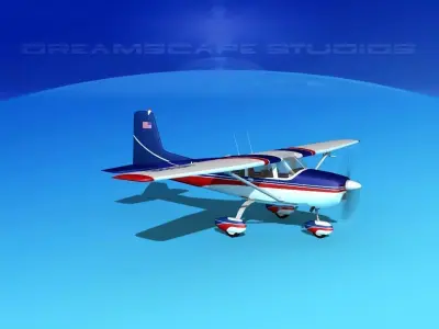 Cessna 172 Skyhawk 1958 V02 3D model
