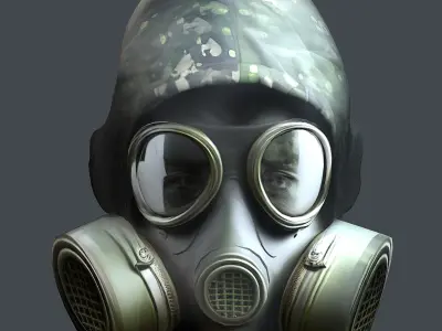 Helmet 3d model military combat Military Low-poly Low-poly 3D model 58