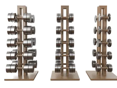 Dumbbell set 3D model