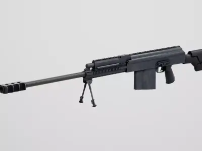 AK 50 BMG  Low-poly 3D model