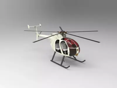 Helicopter MD500 3D model by Hafcoy