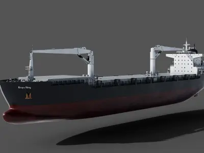 Cargo Ship Low-poly 3D model purchase