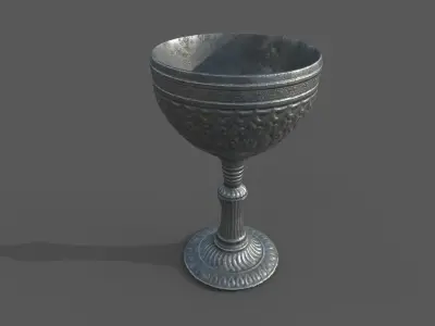 Chalice or goblet - 2 variants - regular and rusty Low-poly 3D model