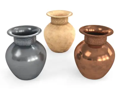 3D model Vases greek vase Low-poly 3D model