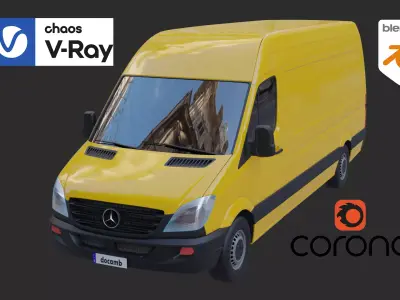 Mercedes Benz Sprinter delivery van 3D model