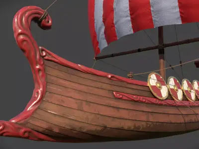 Stylized Roman Ship 3D model