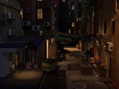 Game  Envirment 3D Game Design Low-poly 3D model