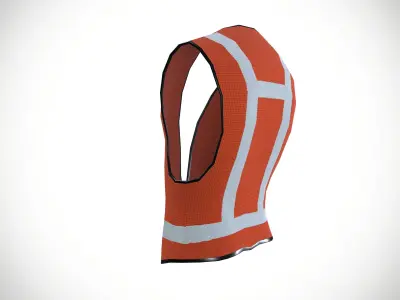 Safety jacket Low-poly 3D model