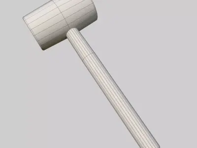 Wooden Mallet Low-poly 3D model purchase