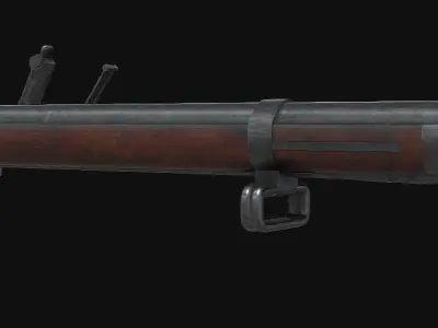 Springfield Trapdoor 1884 Low-poly 3D model