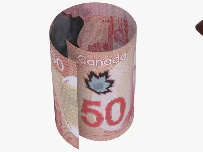 Canada 50 Dollar Wallet Money Purse 3D model