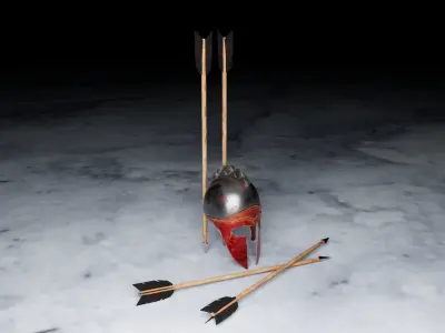 spartan helmet Low-poly 3D model purchase