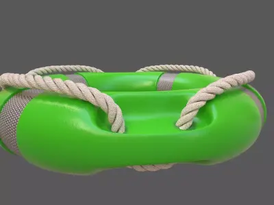 Lifebuoy Life Preserver Low-poly 3D model purchase