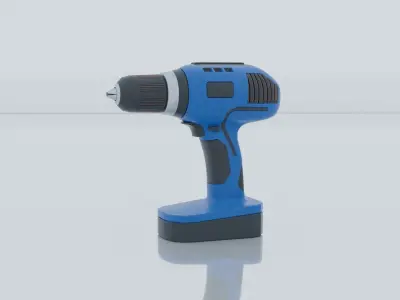 cordless drill Low-poly 3D model buy