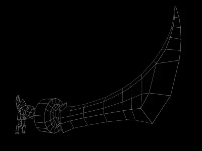 Stylized Sword - Game Ready - Low Poly  - PBR 3D Model Low-poly 3D model