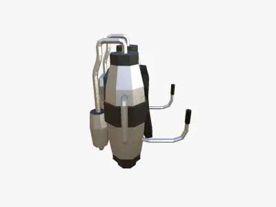 Jetpack Low Poly J05 - SciFi Character Design Low-poly 3D model