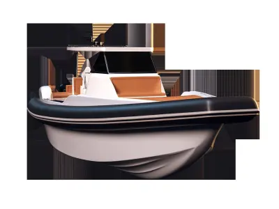 9m Rib boat 3D model