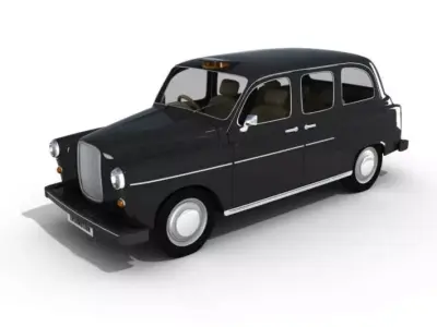 Black Old Car 3D model