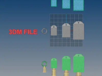 Charm ID Tag Diamond Pendant 3D print model