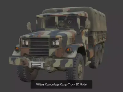12 Military Truck Vehicle 3D Model 3D Model Pack