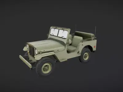 classic military jeep vehicle 3D model