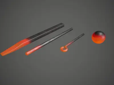 Red Hot Irons Low-poly 3D model