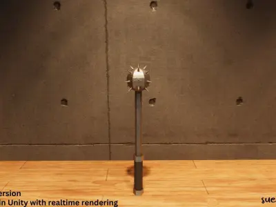 Maces - Lowpoly Textured and Colorbased Low-poly 3D model