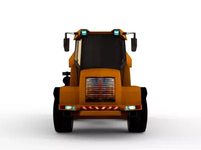 Realistic Construction Truck 3D Model - Heavy Machinery Low-poly 3D model