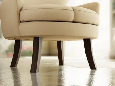 Furniture Accent Chairs Bohemian 002 Low-poly 3D model