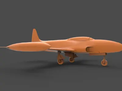 Lockheed T-33 3D print model
