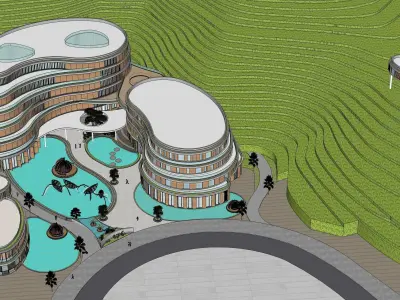 Sketchup Hotel T2 3D model