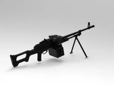 PK machine gun 3D model purchase