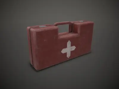 Medium Medkit Low-poly 3D model