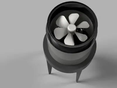 cooling tower Low-poly 3D model
