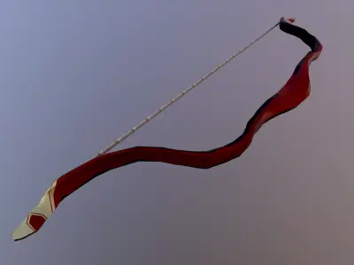 Low Poly Bow and arrow Free low-poly 3D model