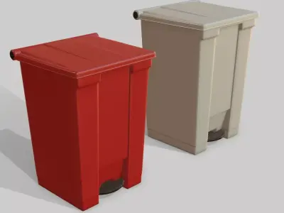 Waste Can Bio Hazardous medical bin 3D model