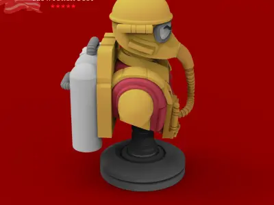 GI JOE Characters Blowtorch Bust 3D print model