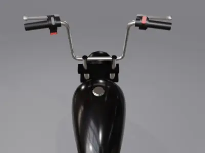 Moto Chopper - Custom Low-poly 3D model