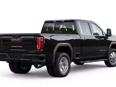 GMC Sierra 3500 HD Denali Ultimate Dually Low-poly 3D model