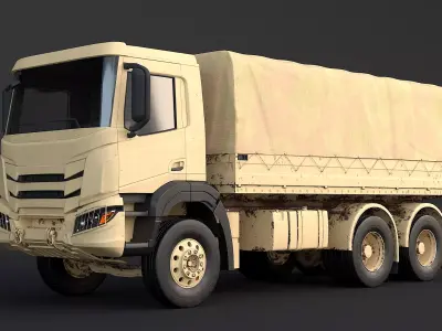 Generic 6x4 Military Desert Camo Truck 3D model