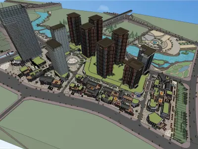 Sketchup Residential Complex T5 3D model