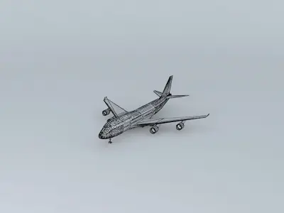Airplane in Guarulhos Airport 3D model 7