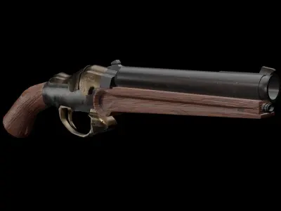 Old gun Low-poly 3D model purchase